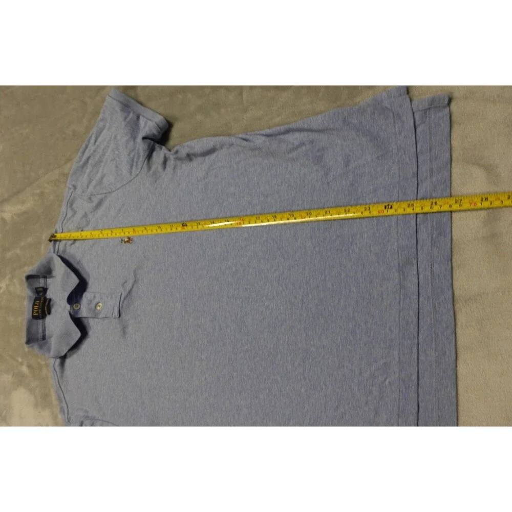 Polo Ralph Lauren Men's Large Blue Pima Soft Touch Fesh‎ Pony Casual Golf